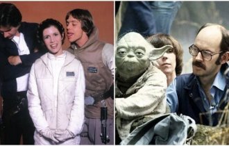 20+ редких фото со съемок фильмов "Звёздные войны" (50 фото)