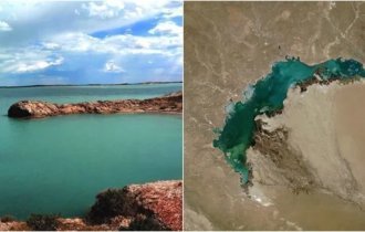 Balkhash: a mysterious lake with different chemical compositions (6 photos)