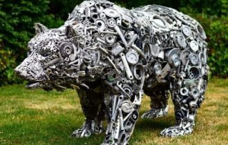 Интересные скульптуры из металла (19 фото)