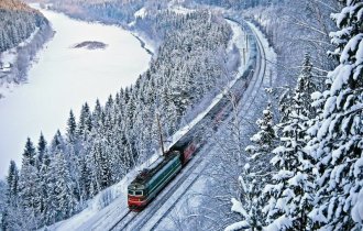 Зимняя железная дорога (75 фото)