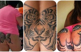 16 ужасных татуировок на женских ягодицах (17 фото)