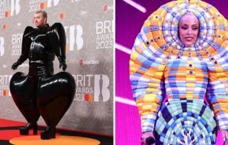 16 strange celebrity outfits (17 photos)