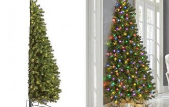 Три варианта новогодних елок для экономии места (8 фото)