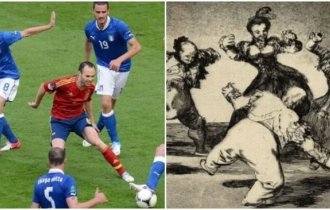 Fun photo comparisons that combine sports and art (23 photos)