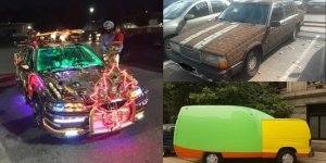 Полный ахтунг: тюнинг автомобилей вызывающий адское недоумение (19 фото)