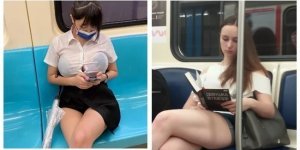 Несподівані зустрічі: дівчата у метро (18 фото)