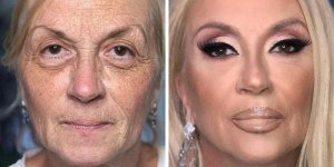 Makeup artist from Serbia Stefan Subotic literally paints new faces for women (17 photos)